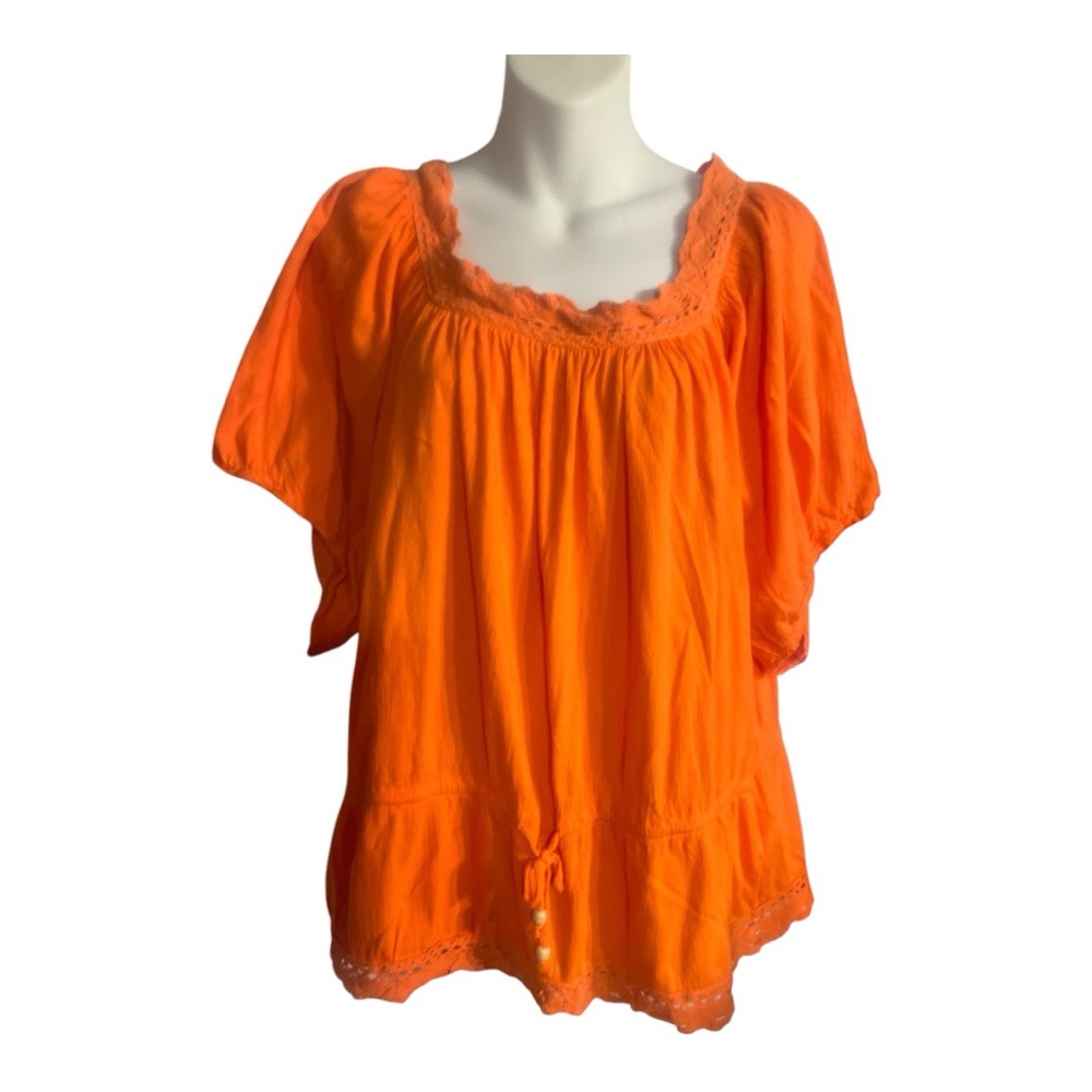 Dress Barn Orange  Top size large